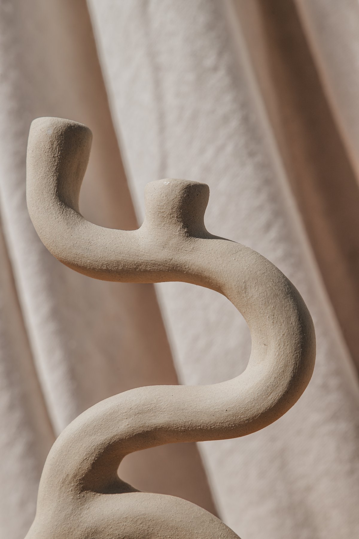 Choreography of Clay &mdash; closer view of the looping organic forms