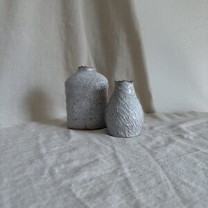 White Textured Vase
